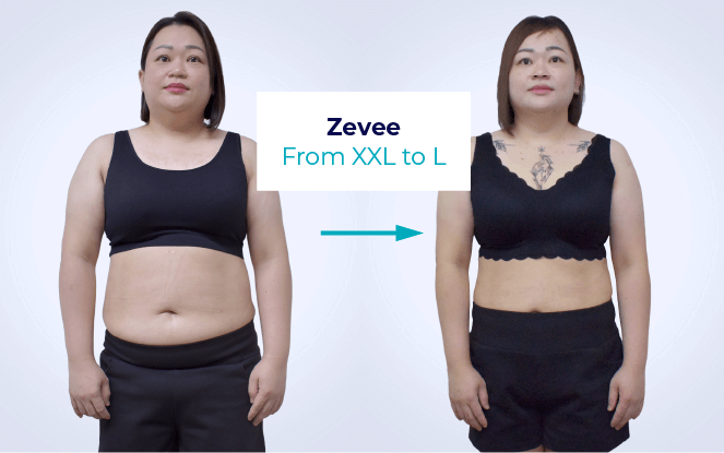 Zevee Before & After (Front View) With Label